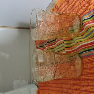 patrician tumbler amber depression glass federal